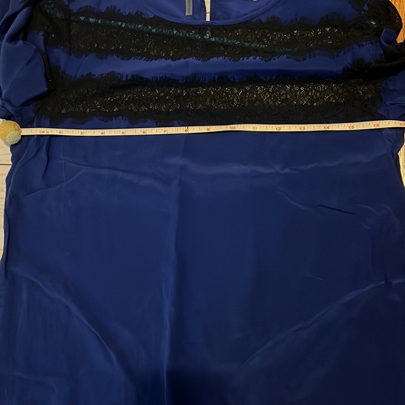 Rebecca Taylor Navy Silk Lace Dress size 6 - Picture 7 of 8